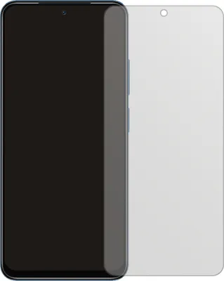 A smartphone screen protector is shown next to a smartphone.