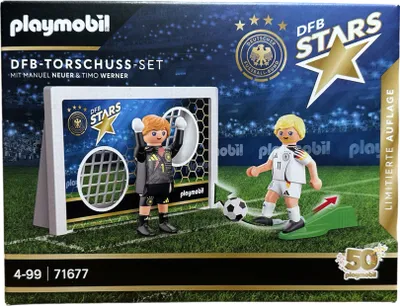 Produktbild von PLAYMOBIL 71677 DFB Torschuß Set Manuel Neuer Timo Werner - Fußball EM 2024