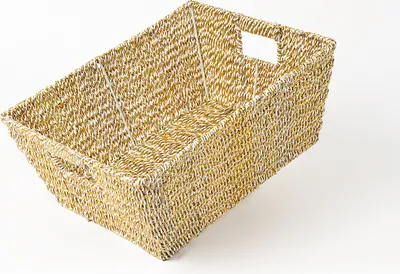 Produktbild von Auslagekorb 37x28x15cm, Papierschnur, Kunststoffband, Regalkorb, Allzweckkorb