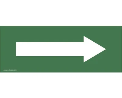 Obrázek produktu pro Walteco Směrová šipka k uzávěru, 210x80mm, samolepka