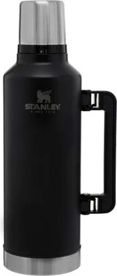 Zdjęcie produktu dla Stanley Classic Legendary Thermos Flask 2.3L - termos utrzymuje ciepło lub zimno przez 48 godzin - termos ze stali nierdzewnej - nie zawiera BPA - można myć w zmywarce - matowa czerń