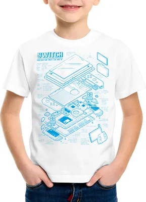 Produktbild von style3 Blaupause Switch Kinder T-Shirt pro gamer konsole joypad