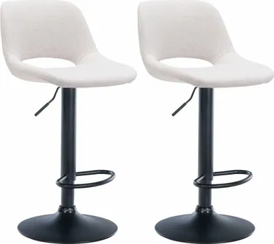 Immagine prodotto di Set di 2 sgabelli da bar moderni - sgabelli da cucina - seduta in tessuto regolabile in altezza e confortevole