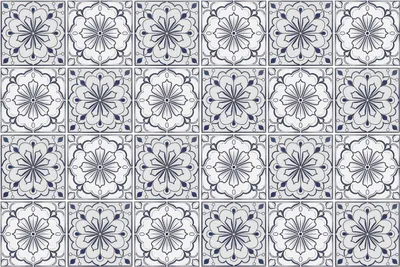 Produktbild von Fliesenaufkleber 15x15 cm – 24 Stück – Selbstklebend – Wasserfest – Pflegeleicht – Hitzebeständig – Für Küche & Bad – Blumenornamente im Mosaik