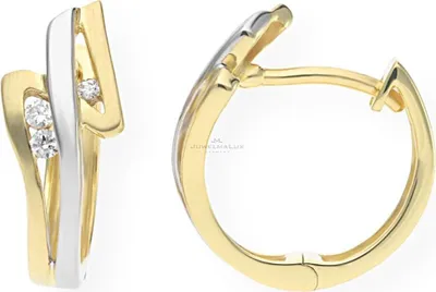 Produktbild von JuwelmaLux Creolen in 333 Gold und Weißgold mit Zirkonia JL20-06-0541