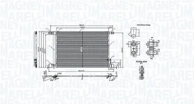 Produktbild von MAGNETI MARELLI 350203010600 Kondensator Klimaanlage Klimakondensator für AUDI A6 Avant (4A5, C8) +Trockner