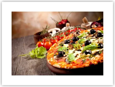 Produktbild von Poster - Poster ohne Rahmen - Pizza Essen Italien Tradition - 40x30 cm - Wand Bild - Wanddeko - Wandbilder - Kunstposter - Wandposter - Bilder - Kunstdruck - Wandbild - P2XAA40x30-2791