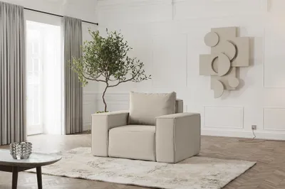 Productafbeelding van Design fauteuil ESTELLE, bekleed met stof Opera Velvet in de kleur Pearl