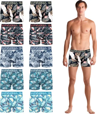 Produktbild von TEXEMP Herren Boxershorts 5er-10er Pack Unterwäsche Baumwolle Retro | B273 - L - 10 Stück
