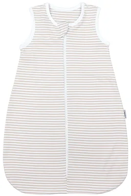 Produktbild von TupTam Sommerschlafsack Baby Schlafsack  en Materialien 0.5 TOG Unisex, Farbe: Streifenmuster Beige, Größe: 50-56
