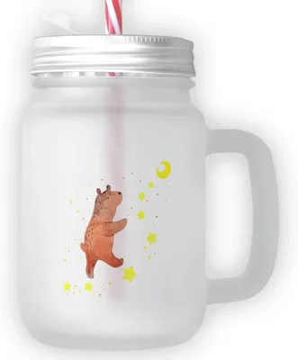 Produktbild von Mr. & Mrs. Panda Glas Bär Träume - Transparent - Geschenk, Cocktailglas, Traumdeutung, Teddy, Saftglas, Trinkglas, Mit Schraubdeckel, Träumen, Traum, Mason Jar