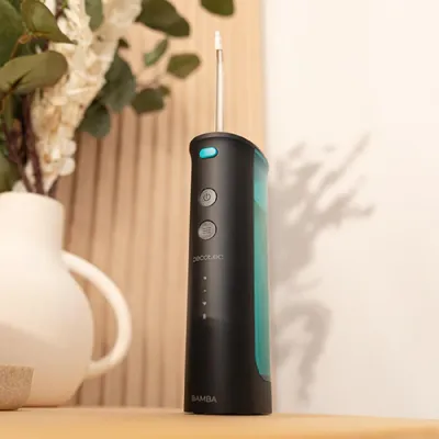 Produktbild von Cecotec Munddusche tragbar batteriebetrieben 3 Munddüsen Dentalreiniger Tragbare Dentalreiniger