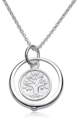 Produktbild von MATERIA Mädchen Baby Taufkette Lebensbaum - Taufgeschenk 925 Silber Kinderkette 34-37cm mit Zirkonia Stein CO-36