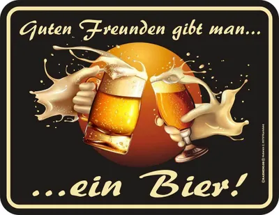 Immagine prodotto di Birra - Cartelli divertenti - Guten Freunden Bier