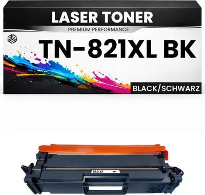 Produktbild von 2 x XL Toner TN-821XL BK für Brother kompatibelSchwarz TN821 XL Black wie Original für Brother HL-L9430CDN, HL-L9470CDN, MFC-L9630CDN, MFC-9670CDN