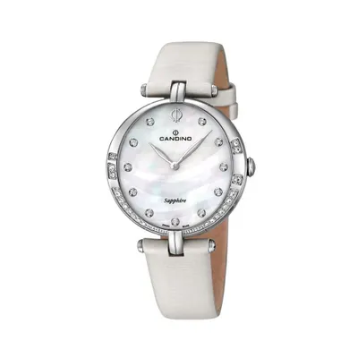 Produktbild von Candino C4601_1 Damen-Armbanduhr, Edelstahl-Gehäuse, Leder-Armband
