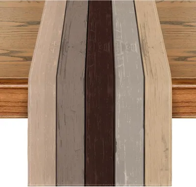 Produktbild von Artoid Mode Braun Rustikaler Holz Tischläufer 40x140 cm für Küche und Party