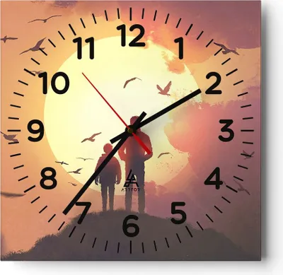 Produktbild von Wanduhr - Quadrat - Glasuhr - Erde Planet - 40x40cm - Schleichendes Uhrwerk - Lautlos - zum Aufhängen bereit - Dekoration Modern - Wanddekoration aus Glas - C4AC40x40-3980