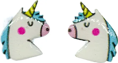 Produktbild von Einhorn Ohrstecker Miniblings Ohrringe Tier Reiter Pferd Kinder Huftier Fantasy