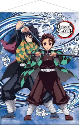 Image de Wallscroll Demon Slayer: Kimetsu no Yaiba - Tanjiro i Giyu 50x70 cm