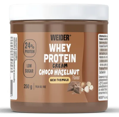 Image de Pâtes à Tartiner Protéinées - Weider - Whey Protein Cream (250g) - Saveur Chocolate Hazelnut