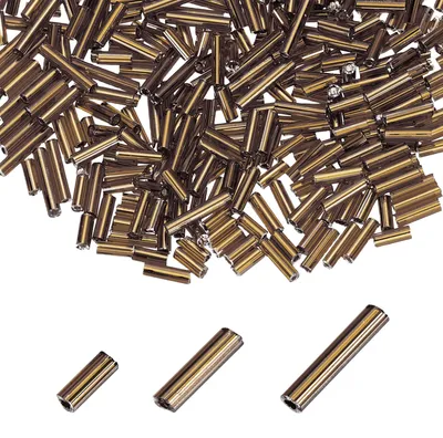 Glasperlen 2000 Stück, 4/6/9 mm, Bronze, zum Sticken und Basteln