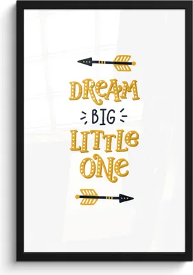 Produktbild von MuchoWow® MuchoWow® Gerahmtes Poster Träume - Zitate - Kind - Jungen - Mädchen - Baby - Kinder 40x60 cm - Poster mit zchwarzem Bilderrahmen - Papierdruck - Wandbilder