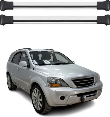 Image de Barres de toit transversales pour Kia Sorento 2002-2009 Aluminium Gris