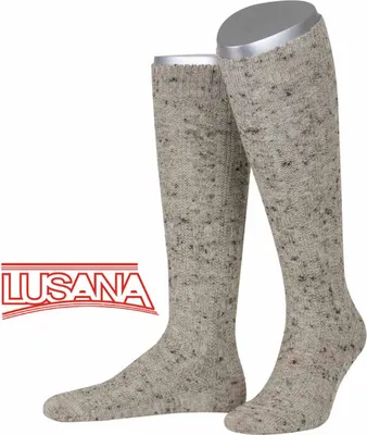 Lusana Trachtenkniestrümpfe in beige