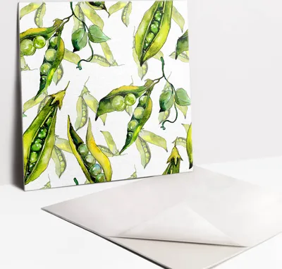 Obrázok produktu pre Samolepiace vinyleové dlaždice - Nálepky na Stenu - Podlahu - Sada 9 Kusov - 30x30 cm - Zelený hrášek