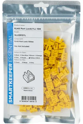 Produktbild von Smartkeeper NL03P2YL, Schnittstellenblockierung, RJ-45, Gelb, 1 Stück(e), Polybag, 130 mm