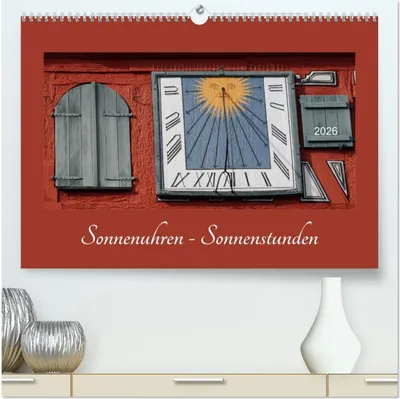Produktbild von Sonnenuhren - Sonnenstunden (hochwertiger Premium Wandkalender 2026 DIN A2 quer), Kunstdruck in Hochglanz