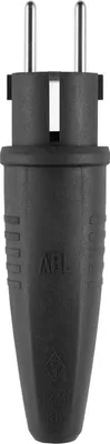 Produktbild von ABL Gummi Schuko-Stecker 100000039 (TPE) schwarz IP44 bis 3x 2,5mm