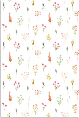 Produktbild von MuchoWow® Poster Blumen - Pastell - Muster 40x60 cm - Plakate für die Wand - Poster Babyzimmer