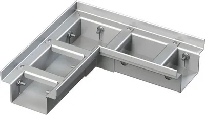 Obrázok produktu pre Žľab Alcadrain rohový nerezový odtokový 100 mm