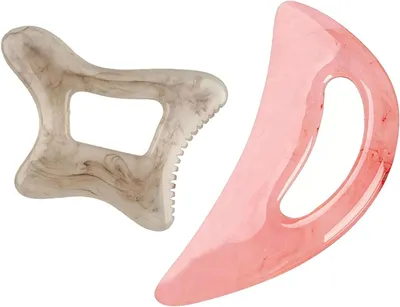 Productafbeelding van Gua Sha massageapparaat, 2 stuks, voor lymfedrainage en ter bevordering van de bloedcirculatie