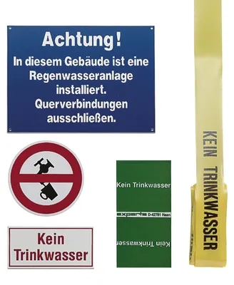 Produktbild von Hinweisschilder für Regenwasser