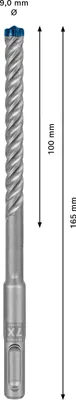 Immagine prodotto di Bosch EXP SDS plus-7X punta, 9x100x165 mm