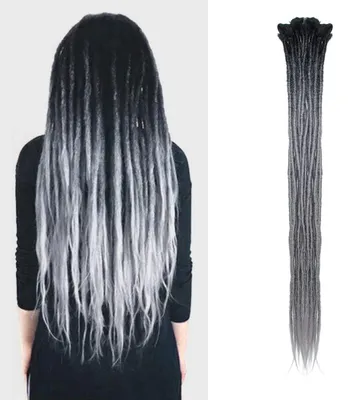 Obrázek produktu pro Ombré dreadlocky, prodlužovací vlasy, délka 24 palců