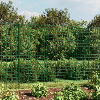 Immagine prodotto di vidaXL Recinzione in rete metallica con flangia di fissaggio a terra, verde, 1,6 x 25 m