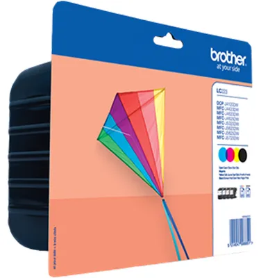 Zdjęcie produktu dla Brother LC223VALBPDR, Czarny, Cyjan, Purpurowy, Żółty, 4 szt., 550 stron(y), 550 stron(y), Multipak