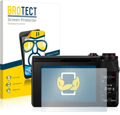 Produktbild von 2x Für Canon PowerShot G7 X G7X Schutzfolie BROTECT Displayschutz Display Schutz Folie Klar Transparent