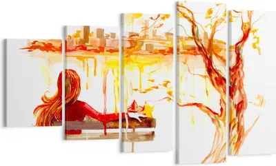 Produktbild von Bild auf Leinwand - Leinwandbild - Weiblich städtisch quadrat natur - 100x60cm - Wand Bild - Wanddeko - Leinwanddruck - Bilder - Kunstdruck - Leinwand bilder - Wandkunst - EG100x60-2978