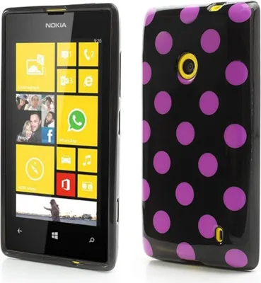 Productafbeelding van Beschermhoes van TPU voor mobiele telefoon Nokia Lumia 520 525, zwart / roze