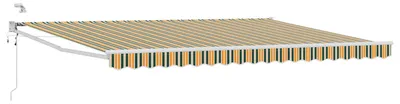 Image de vidaXL Store électrique rétractable vert et jaune 5 x 3 m