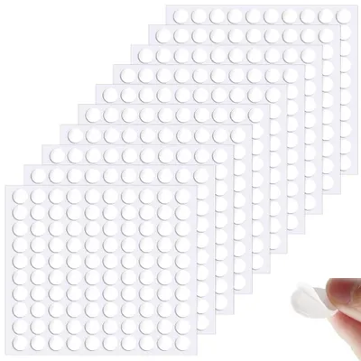 Produktbild von Doppelseitige Klebepunkte – 1000 Stück – Runde transparente Klebepads – Selbstklebend & ablösbar – Für Basteln, Deko, Fotos, Büro & Zuhause