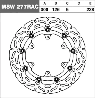 Produktbild von TRW Bremsscheibe Sportiv schwimmend MSW277RAC 690 Enduro R KTM 690 LC4 701 Enduro HUSQVARNA701