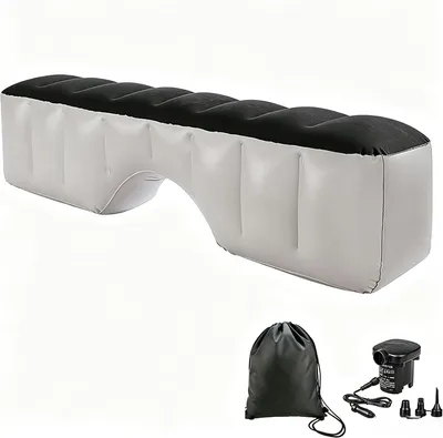Image de Matelas gonflable pour voiture, dimensions 130 x 29 x 37 cm, avec pompe à air, poids 0,8 kg, idéal pour les voyages