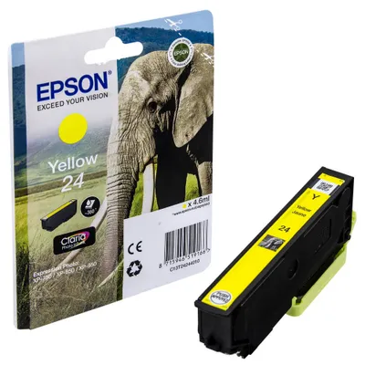 Produktbild von Epson Elephant Singlepack Yellow 24 Claria Photo HD Ink