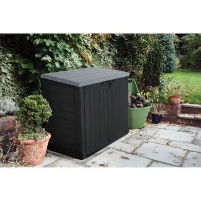Image de Coffre Jardin 1200 L Noir Rangement Extérieur Grande Capacité - Intratone